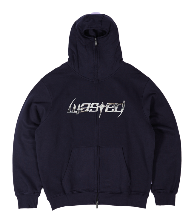 WASTED PARIS Blade Balaclava Zip Hoodie - Night Blue