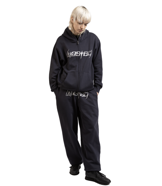 WASTED PARIS Blade Balaclava Zip Hoodie - Night Blue