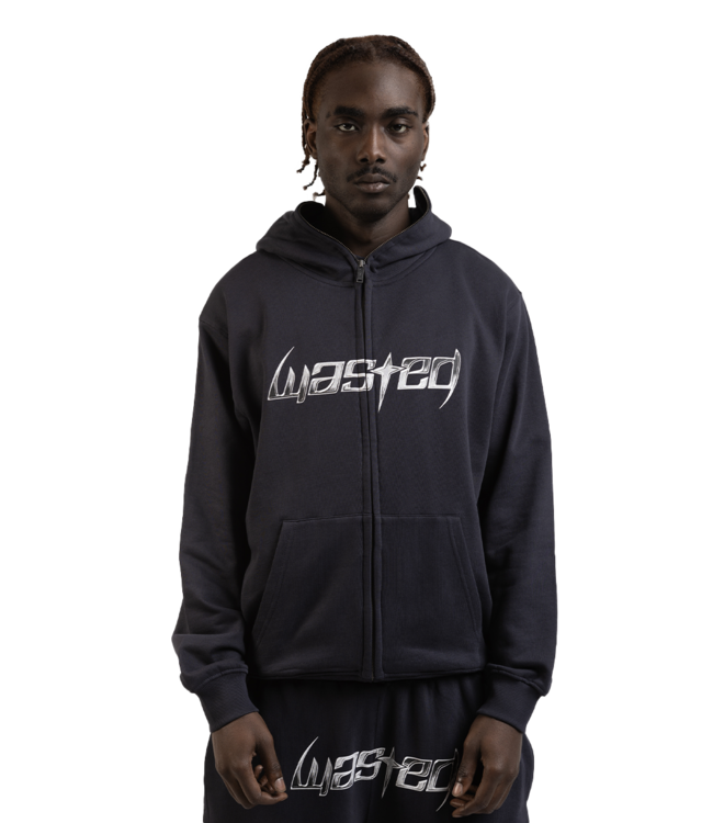 WASTED PARIS Blade Balaclava Zip Hoodie - Night Blue
