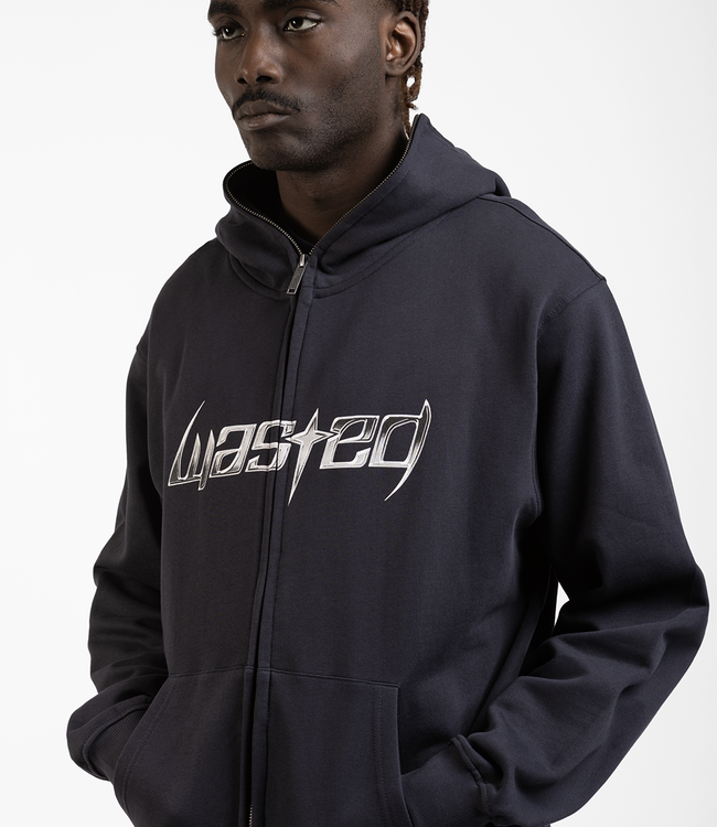 WASTED PARIS Blade Balaclava Zip Hoodie - Night Blue