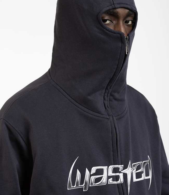 WASTED PARIS Blade Balaclava Zip Hoodie - Night Blue