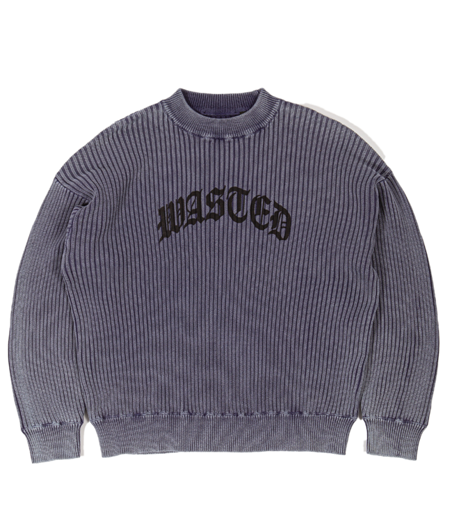 WASTED PARIS Legacy Rib Sweater - Light Blue