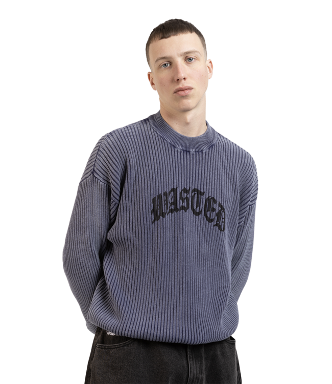 WASTED PARIS Legacy Rib Sweater - Light Blue