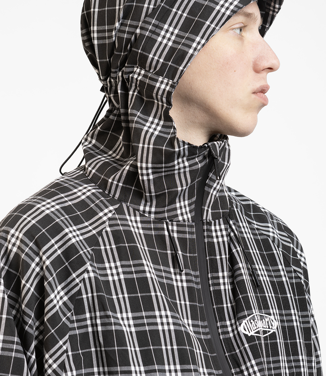 WASTED PARIS Yard Tartan Windbreaker - Black/White