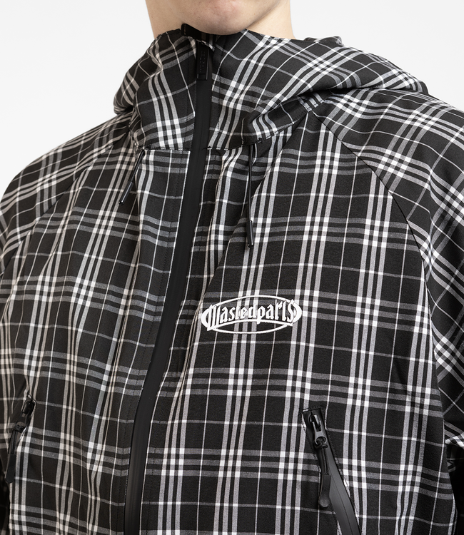 WASTED PARIS Yard Tartan Windbreaker - Black/White
