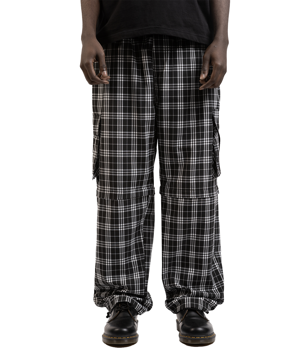 WASTED PARIS Yard Tartan Hunter Pant - Black/White