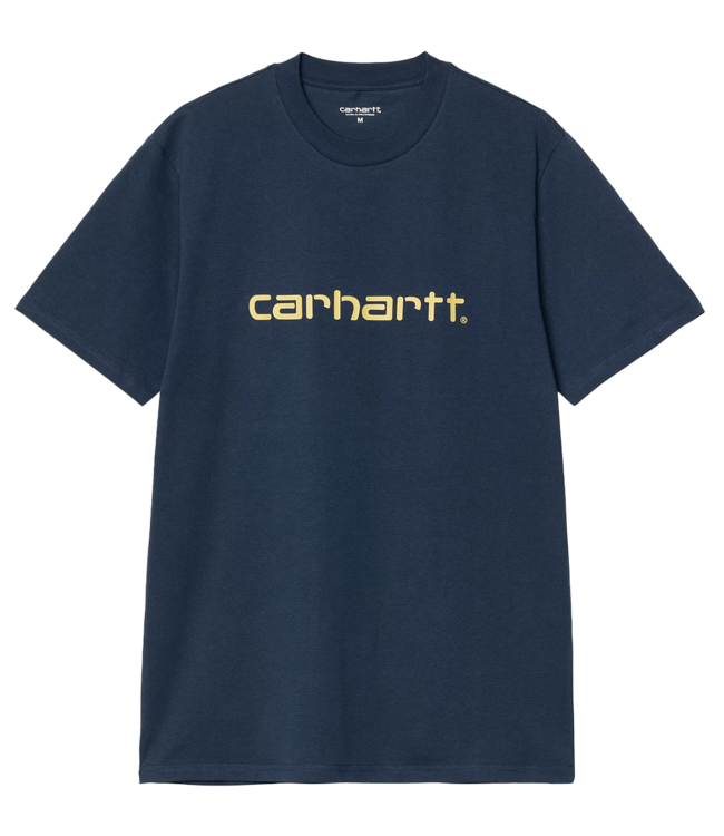CARHARTT WIP Script T-Shirt - Ink / Air Yellow