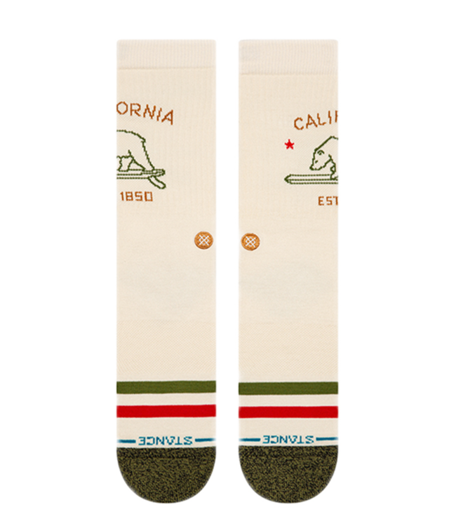 STANCE California Republic 2 Crew Sock - Off White