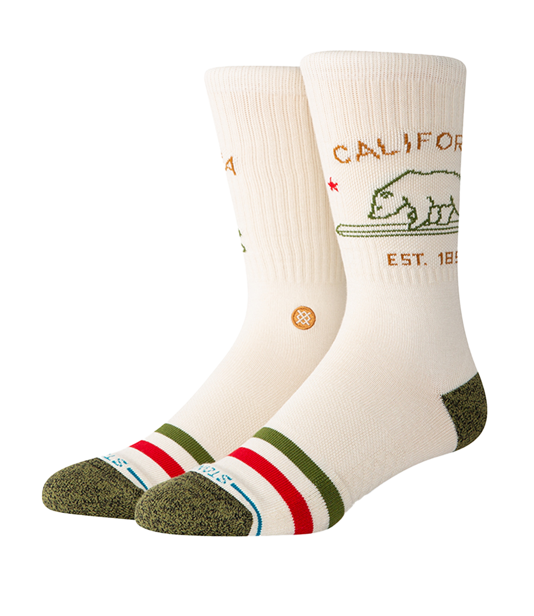 STANCE California Republic 2 Crew Sock - Off White