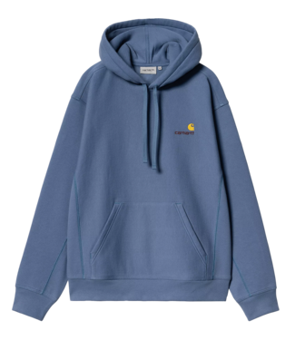 CARHARTT WIP Hooded American Script Sweat - Blue Iris CARHARTT WIP Hooded American Script Sweat - Blue Iris