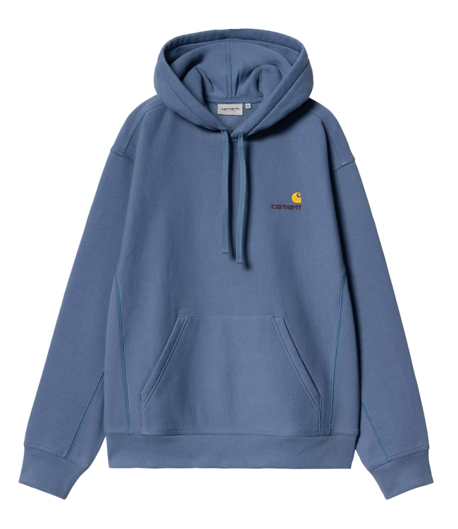 CARHARTT WIP Hooded American Script Sweat - Blue Iris