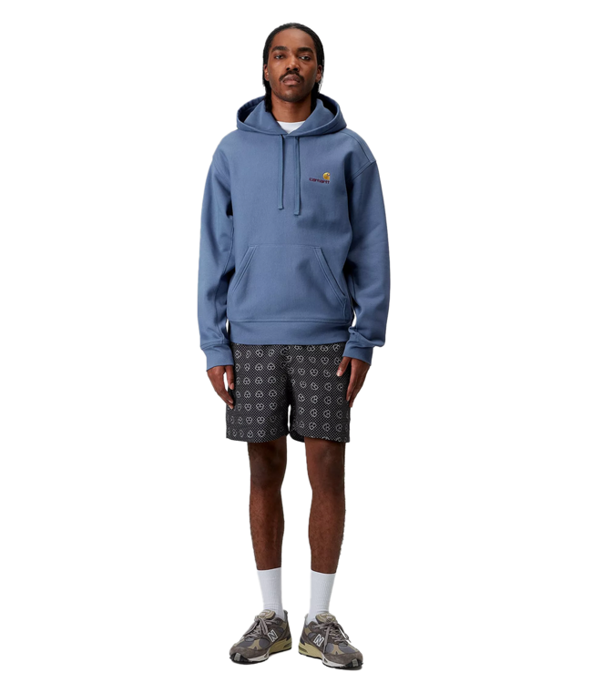 CARHARTT WIP Hooded American Script Sweat - Blue Iris