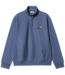 CARHARTT WIP Half Zip American Script Sweat - Blue Iris CARHARTT WIP Half Zip American Script Sweat - Blue Iris
