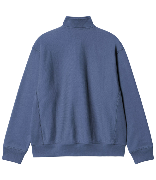 CARHARTT WIP Half Zip American Script Sweat - Blue Iris