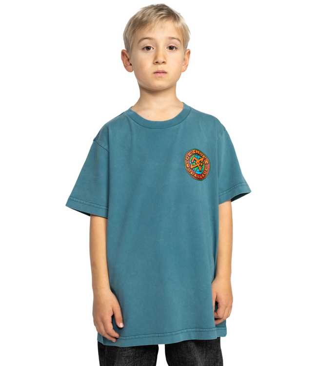 DC Spinner Kids T-Shirt - Deep Teal Acid Wash