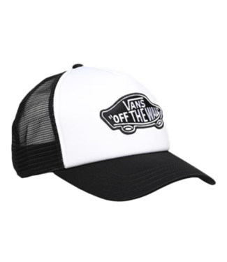 VANS Classic Patch Curved Bill Trucker Hat - Black/White VANS Classic Patch Curved Bill Trucker Hat - Black/White