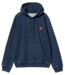 CARHARTT WIP Hooded Ingo Sweat - Dark Blue/Garment Dyed