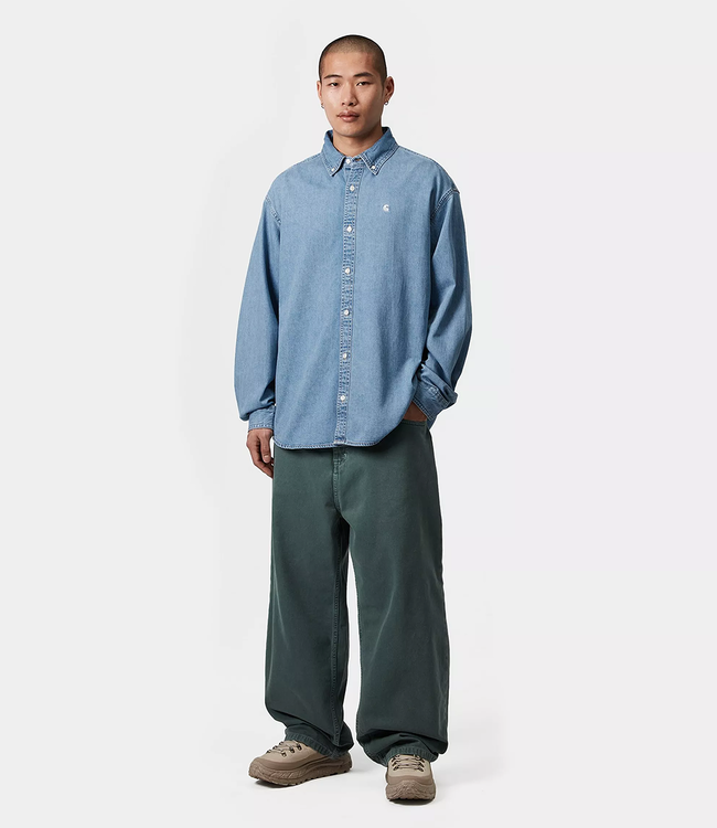 CARHARTT WIP S/S Lucas Shirt - Blue/Bleached