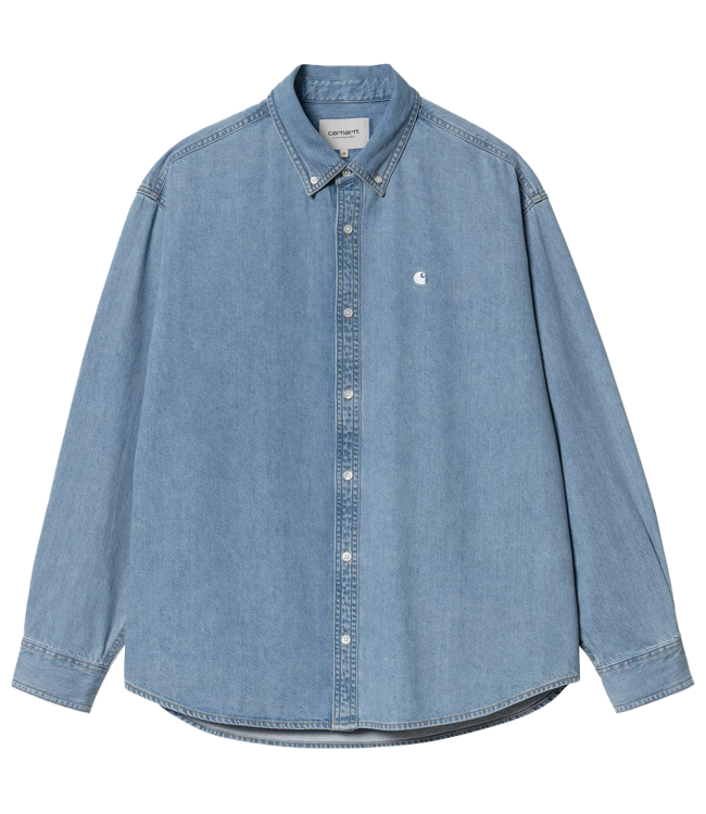 CARHARTT WIP S/S Lucas Shirt - Blue/Bleached