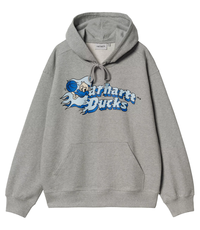 CARHARTT WIP Hooded Flaming Ducks Sweat - Grey Heather