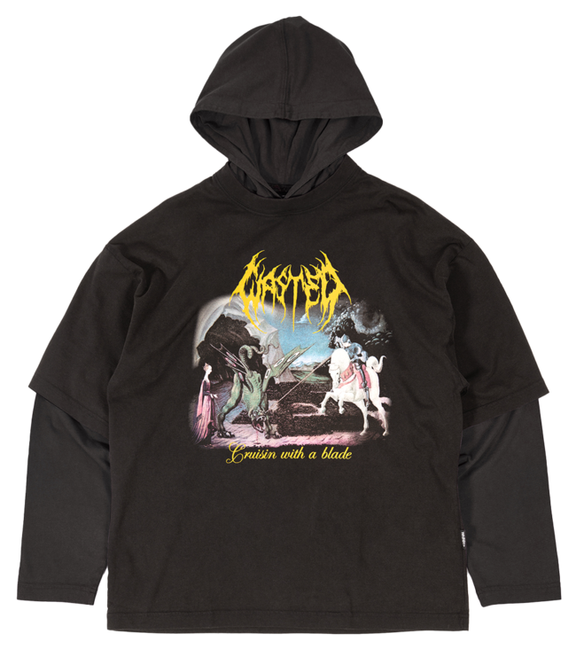 WASTED PARIS Tale Hoodie Age - Black/Faded Black