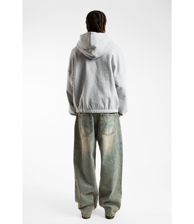 WASTED PARIS Yard Boxy Zip Hoodie - Ash Grey