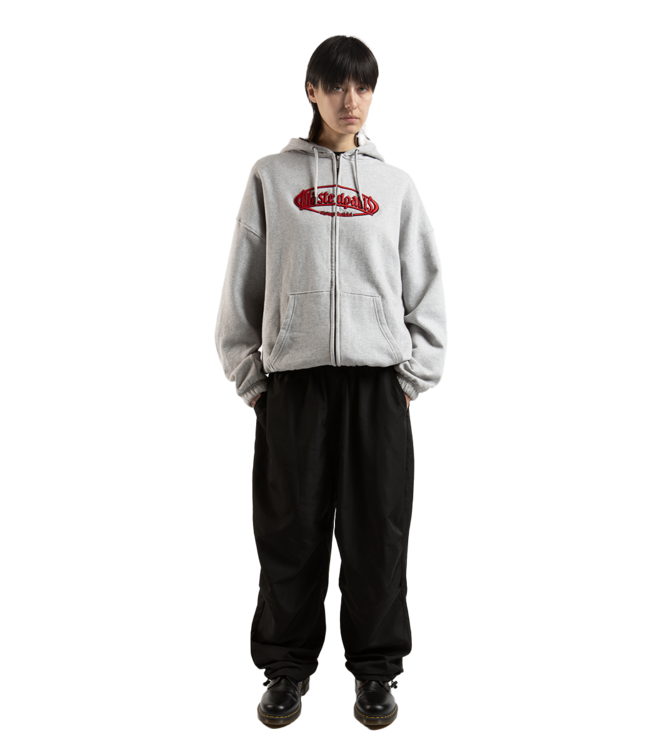 WASTED PARIS Yard Boxy Zip Hoodie - Ash Grey