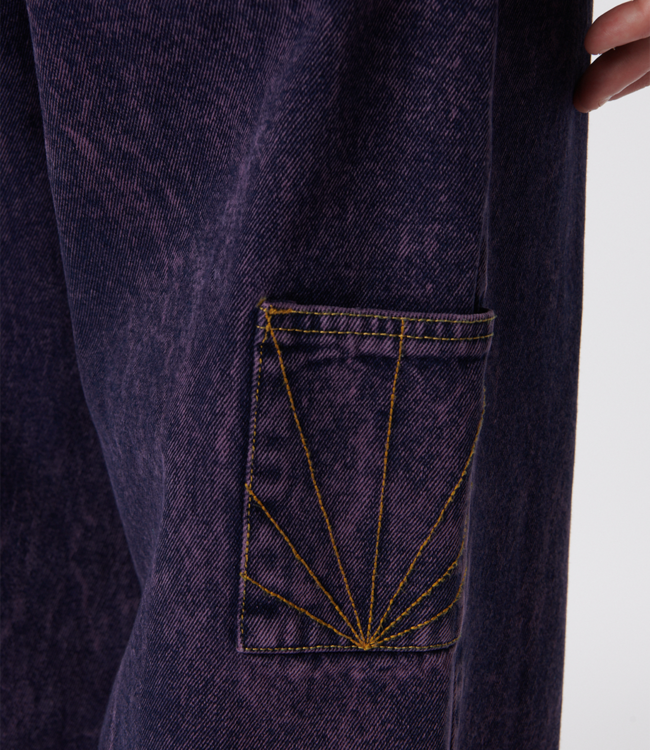 RASSVET Carpenter Denim Work Pants - Purple Acid Wash