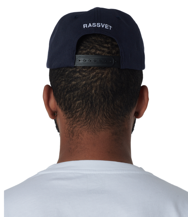 RASSVET 5 Panel Cap Chino Twill Light Wash Woven - Navy