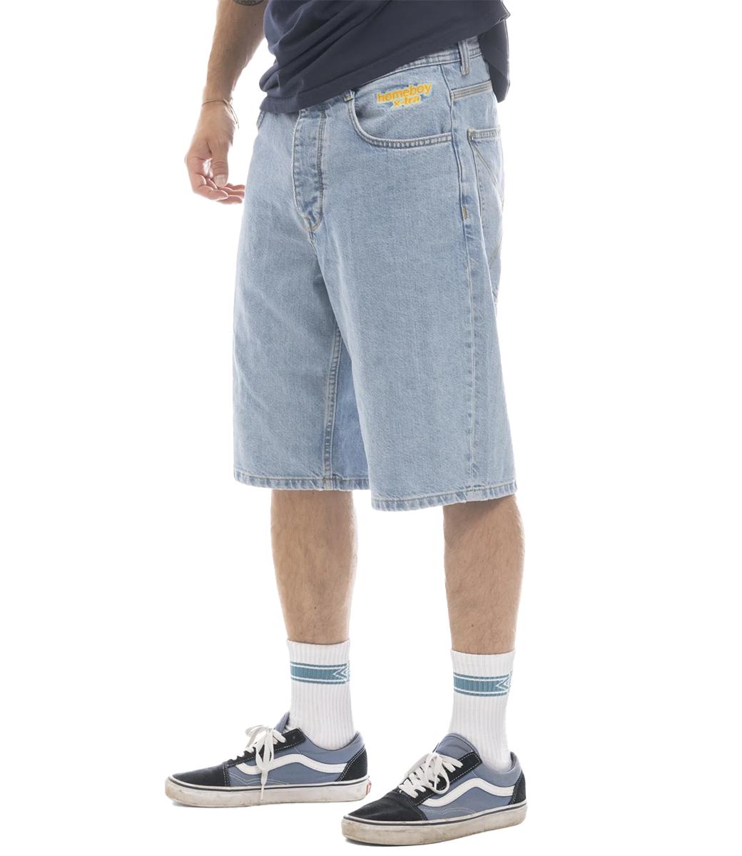 HOMEBOY X-Tra Baggy Denim Shorts - Moon