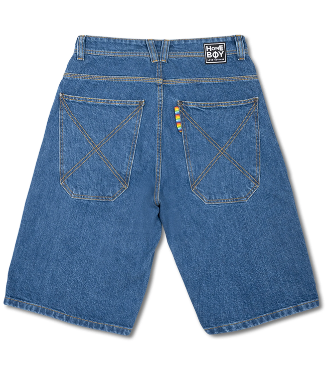 HOMEBOY X-Tra Baggy Denim Shorts - Washed Blue