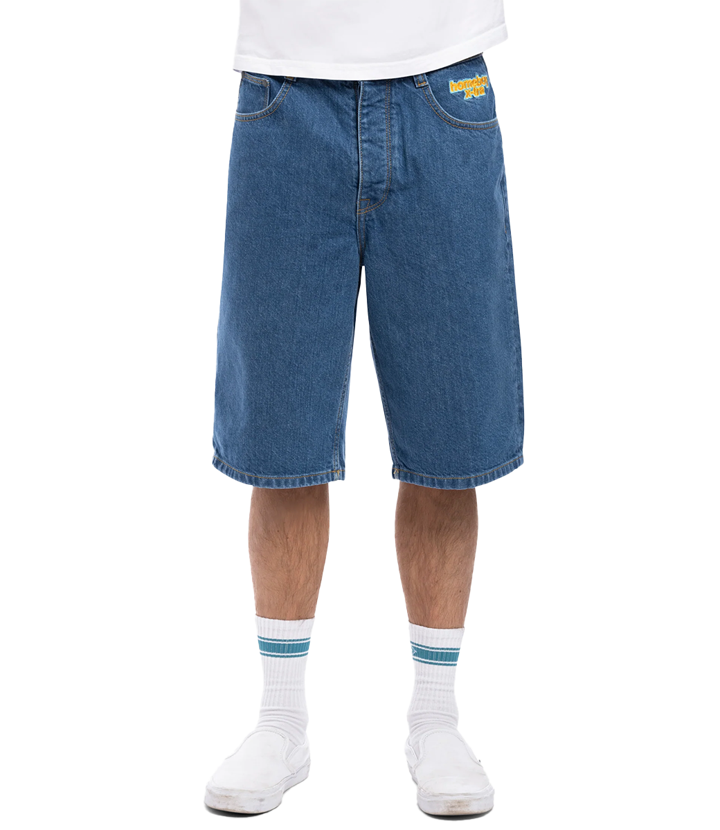 HOMEBOY X-Tra Baggy Denim Shorts - Washed Blue