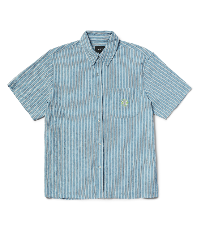 HUF Apollo S/S Striped Shirt - Pool Blue