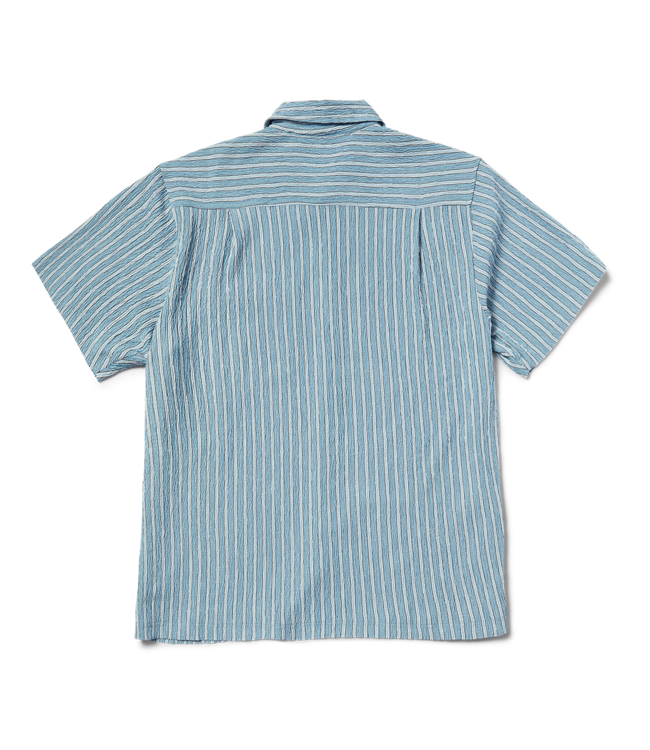HUF Apollo S/S Striped Shirt - Pool Blue