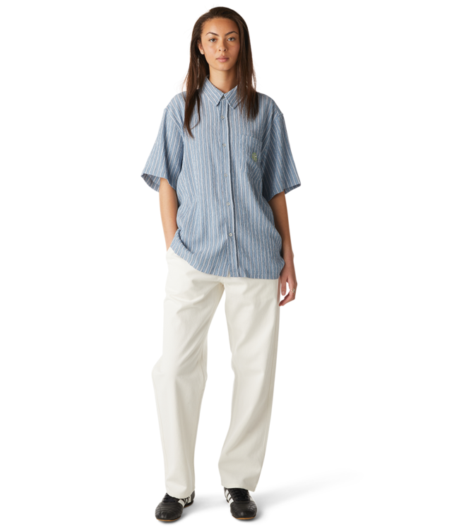 HUF Apollo S/S Striped Shirt - Pool Blue