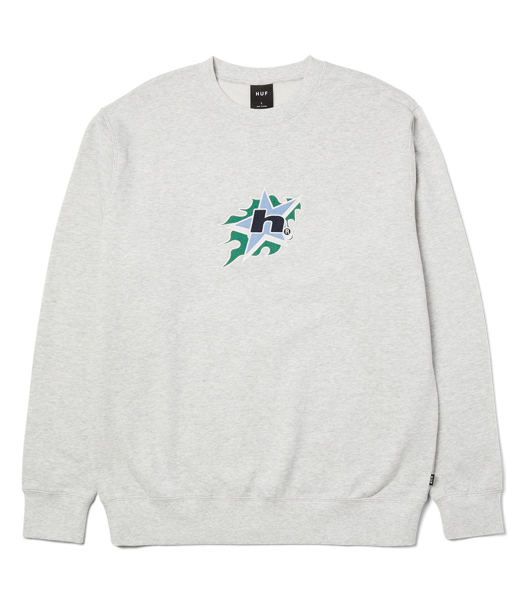 HUF H Bit Crewneck - Ash