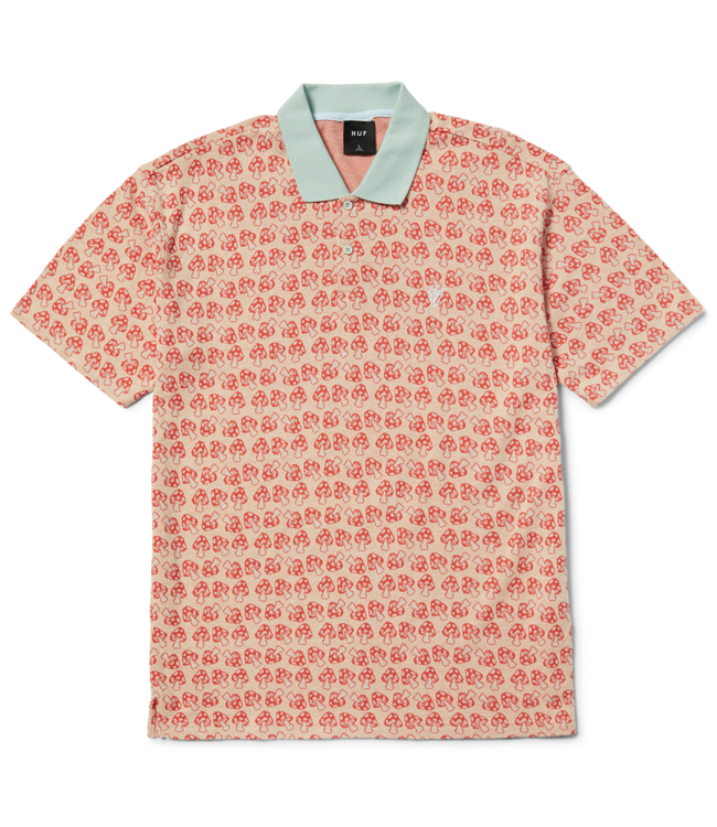 HUF Microdose Knit S/S Polo - Red