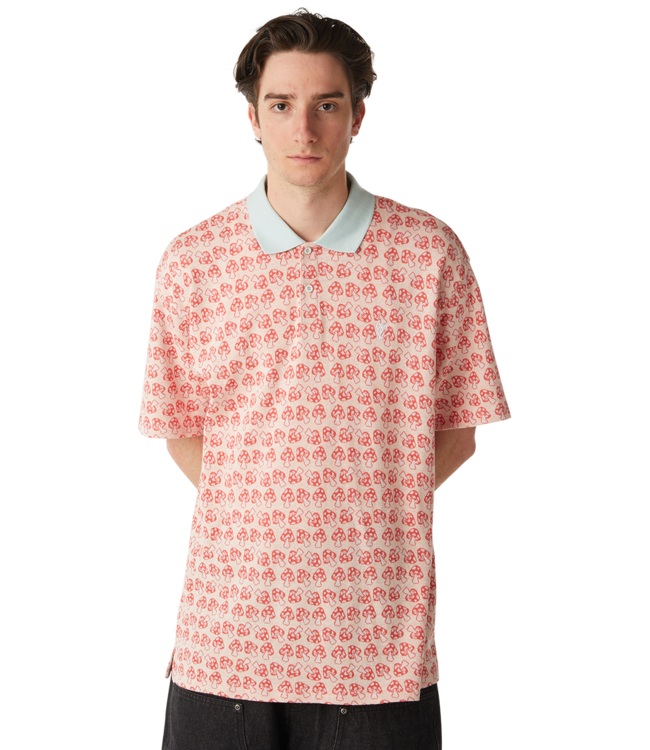 HUF Microdose Knit S/S Polo - Red