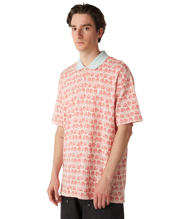 HUF Microdose Knit S/S Polo - Red