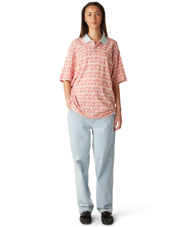 HUF Microdose Knit S/S Polo - Red