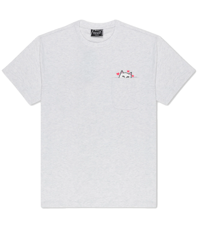 RIPNDIP Nermal Loves Pocket Tee - Charcoal Heather