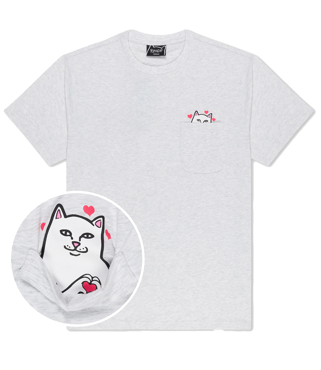 Ripndip Nermal Tee RIPNDIP Nermal Loves Pocket Tee Charcoal