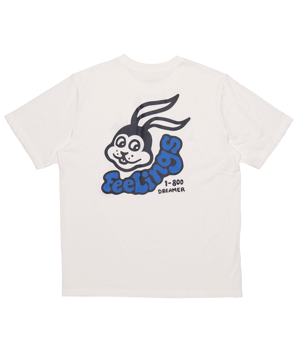 FEELINGS Rabbit S/S Tee - White