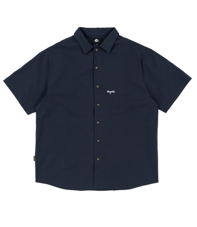 MAGENTA Seersucker Shirt - Navy Blue