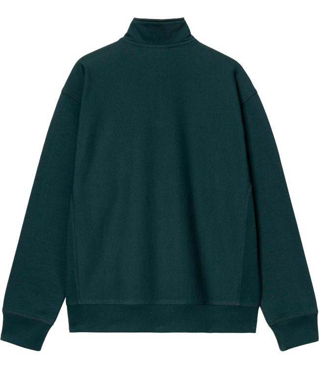 CARHARTT WIP Half Zip American Script Sweat - Deep Lagoon