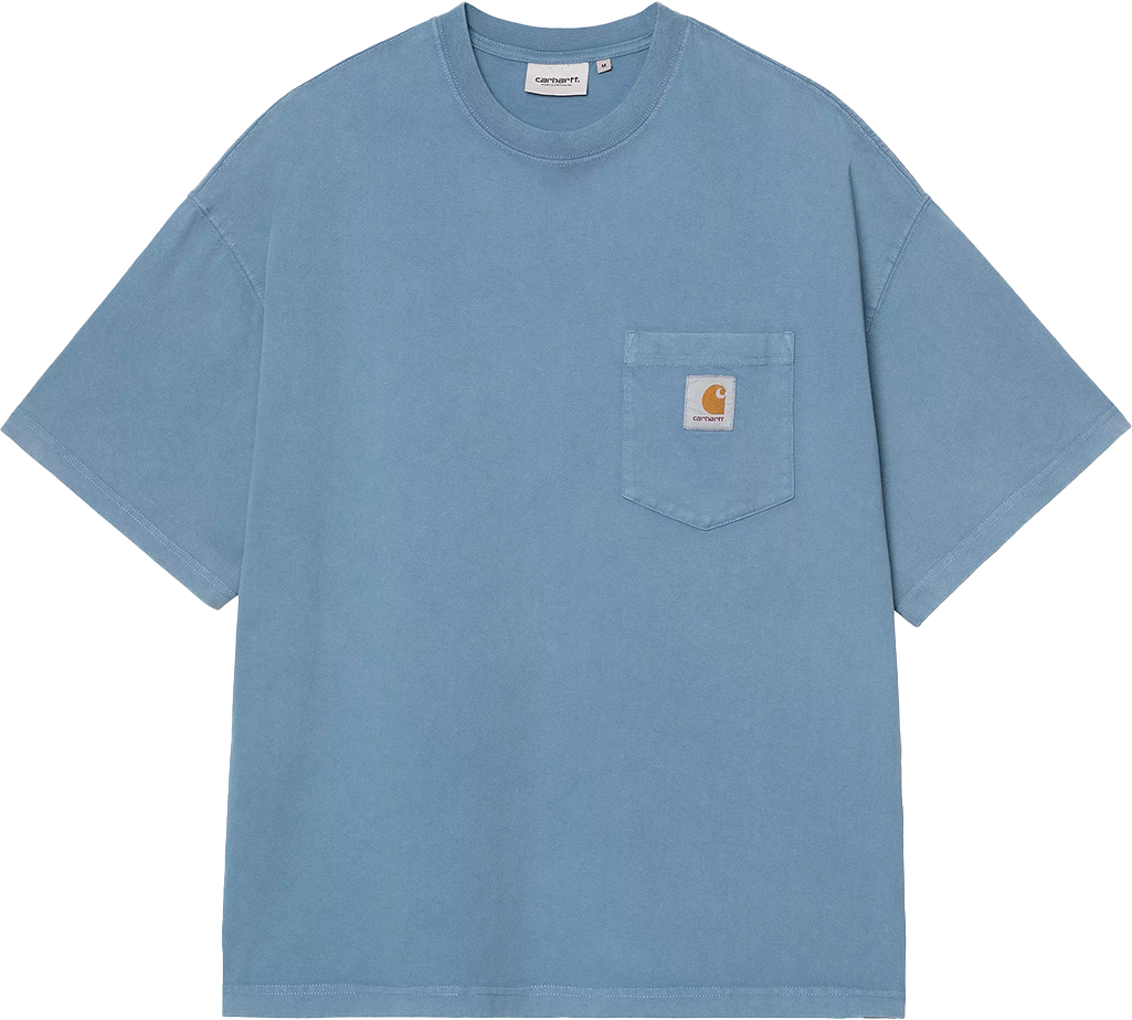 CARHARTT WIP S/S Hudson Pocket T-Shirt - Sorrent/Chalk Wash