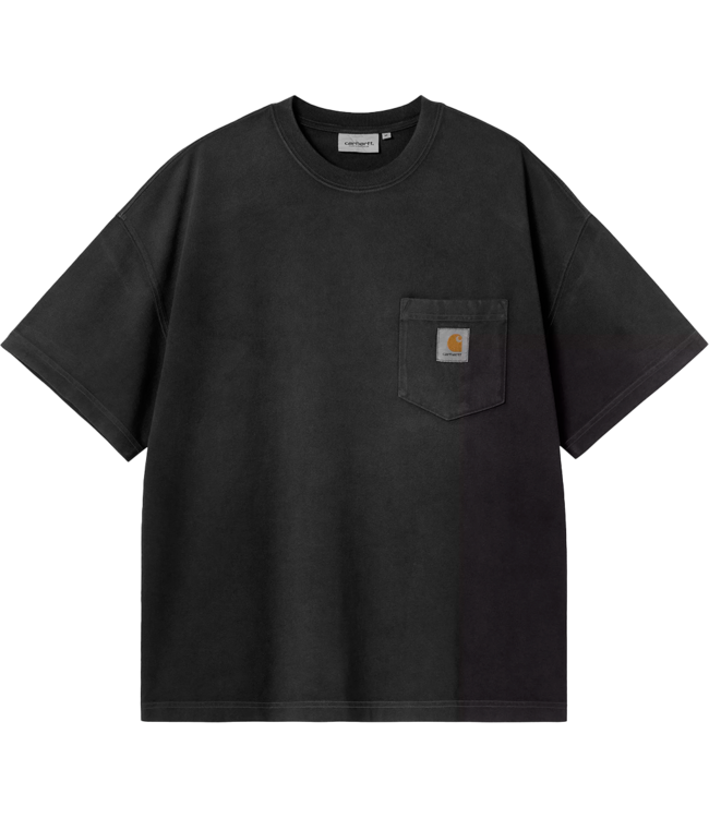 CARHARTT WIP S/S Hudson Pocket T-Shirt - Black/Chalk Wash