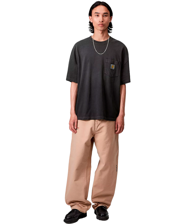CARHARTT WIP S/S Hudson Pocket T-Shirt - Black/Chalk Wash