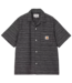 CARHARTT WIP S/S Gellar Shirt - Gellar Stripe, Black/Rinsed
