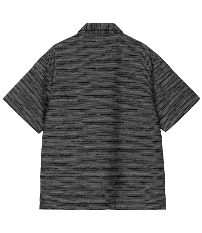 CARHARTT WIP S/S Gellar Shirt - Gellar Stripe, Black/Rinsed
